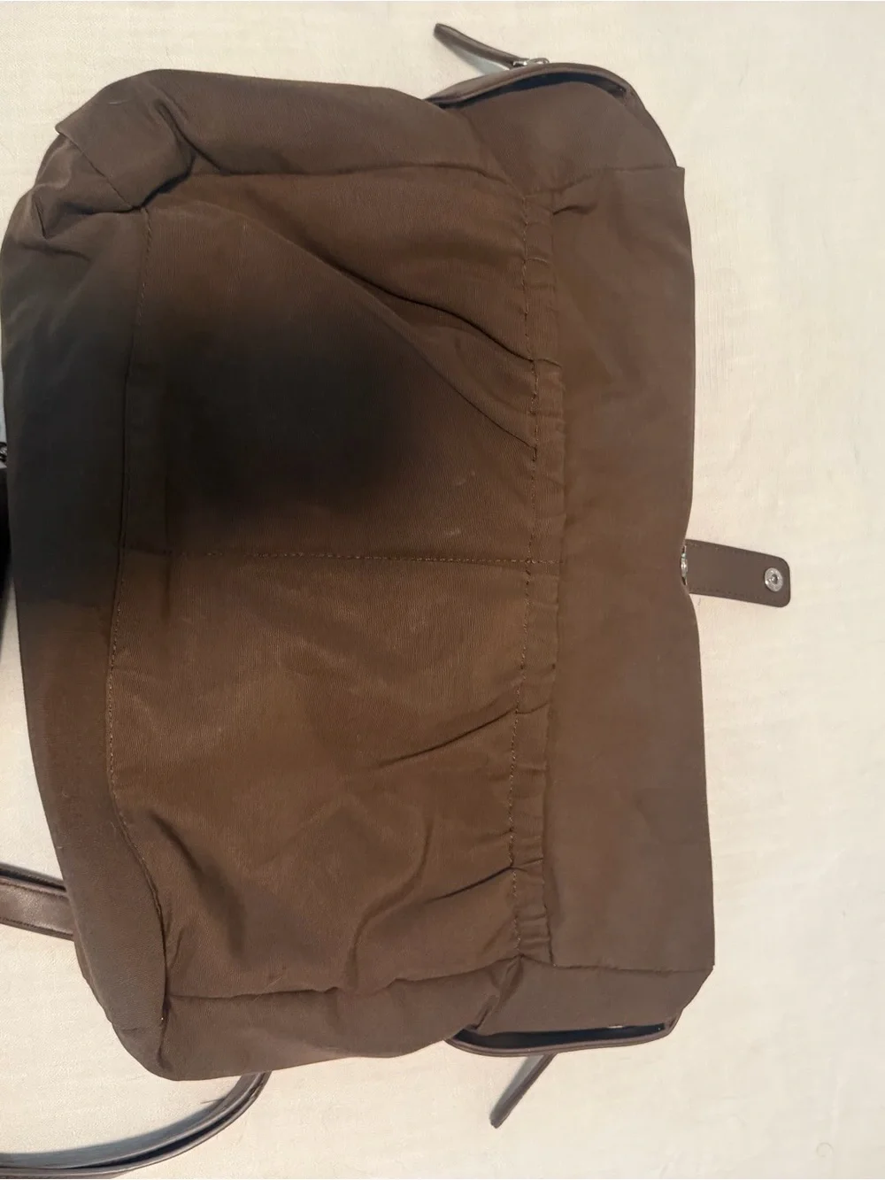 CALPAK leather laptop tote in espresso
